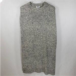 Old Navy Poncho/ Sweater Womens Sweater Mock Neck Long Gray Poncho Sz Large